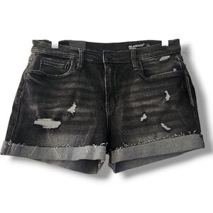 Blanknyc The Fullton Roll Up Shorts High Rise rockabilly 29 punkcore Black Denim